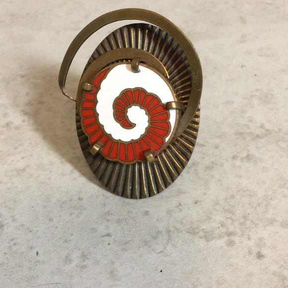 Egyptian style swirl adjustable ring - Picture 6 of 8